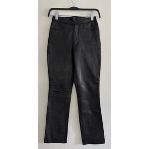 XOXO Genuine Leather Straight Leg Pants Size 6